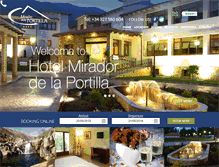 Tablet Screenshot of hotelmiradordelaportilla.com